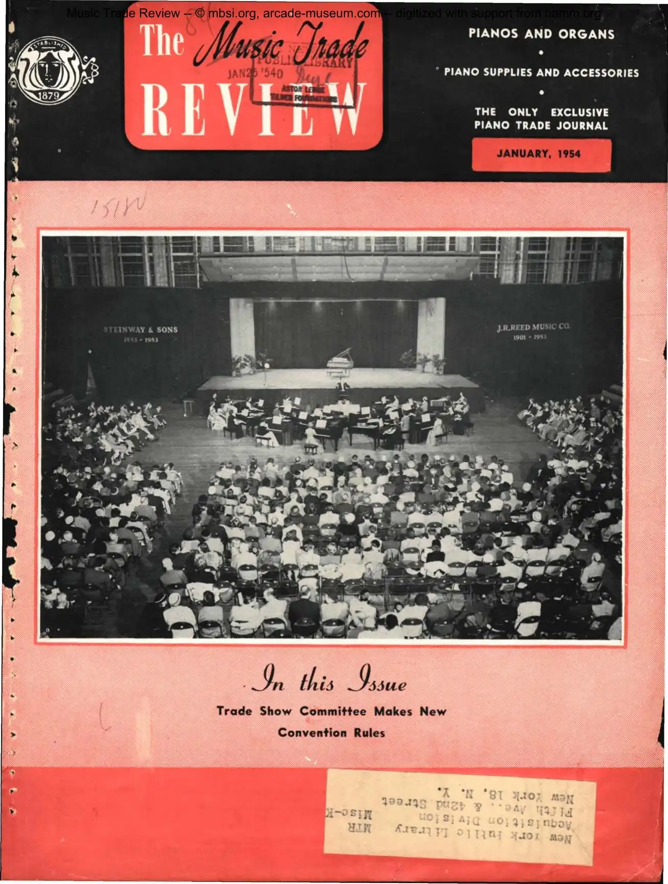 Music Trade Review cover from 1954: The postwar industry
