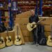Erik Lind, Manager – Musical Instruments Business Unit, and some of the Alvarez guitars being shipped to Le Festif
