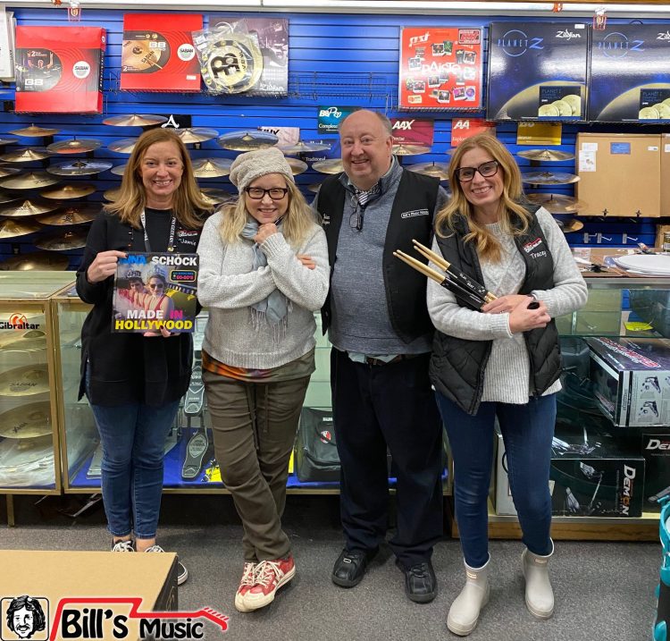 Gina is pictured second to the left, will Bill’s Music siblings (left to right) Jamie Reese, Brian Higgins and Tracey Kern