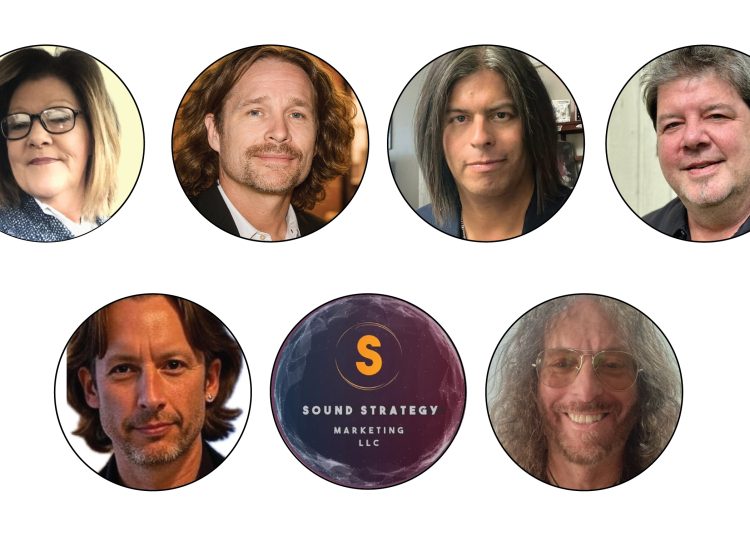 Top row, from left: Trish Moss, Rick van Heel, Phil Salazar and Heath Bathgate. Bottom row, from left: Matt Frampton, Sound Strategy Marketing, and Doug Schoenbeck. All are New Territory Sales Representatives.