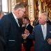Rob Hanson, managing director of John Packer Musical Instruments, speaks with King Charles III during a reception at Windsor Castle