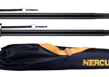 SS350BB Hybrid Adaptor Subwoofer Poles Pair with Bag

The Hercules SS350B adjustable subwoofer pole with retractable M20 thread & 35MM (1-3/8") adaptor pack includes two subwoofer poles and a carrying bag. Designed to support a variety of subwoofers and speakers, providing flexibility and stability for different configurations and setups. Catering to various environments, this speaker stand adjusts from 35 to 56 with a secure power lock lever mechanism to ensure safety. The adaptability and reliability of this stand make it ideal for touring musicians, backline, and rental companies.

FEATURES?

Fits a wide variety of subwoofers and speakers with a 35mm (1-3/8) pole socket

Height adjusts from 35  56 to adapt to various venues and applications

2-in-1 hybrid retractable M20 thread & 35mm (1-3/8) adaptor fits most subwoofers

SPEC ?

      Height: 889 mm-1,422 mm (35"-56")

      Weight: 4.6 kg (10.14 lbs.)

      Loading Capacity: 60 kg (132.28 lbs.)