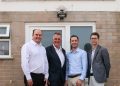 Steven Greenall (CEO, Denis Wick Products) / Stephen Wick (Retiring Board Chair, Denis Wick Products) / Francesco Passera (CEO, Music Center SRL) / Matteo Valagussa (CFO, Music Center SRL) at Denis Wick Products factory in Poole, Dorset, UK (5th August 2025)