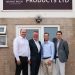 Steven Greenall (CEO, Denis Wick Products) / Stephen Wick (Retiring Board Chair, Denis Wick Products) / Francesco Passera (CEO, Music Center SRL) / Matteo Valagussa (CFO, Music Center SRL) at Denis Wick Products factory in Poole, Dorset, UK (5th August 2025)