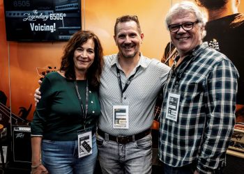 Cristina Garcia (MI Division Manager, Zentralmedia); Christoph Sesseck (Sales Manager EMEA, Peavey Electronics);  Gabriel Torne (MI Product Manager, Zentralmedia)