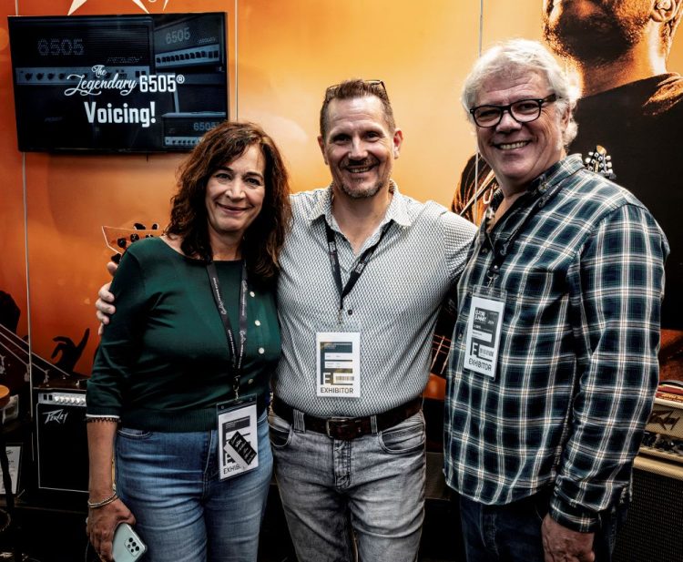 Cristina Garcia (MI Division Manager, Zentralmedia); Christoph Sesseck (Sales Manager EMEA, Peavey Electronics);  Gabriel Torne (MI Product Manager, Zentralmedia)