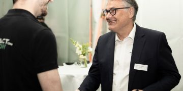 2-billionth NEUTRIK connector presented to Georg Wohlwend,  delegate of the Board of Directors, Neutrik Group