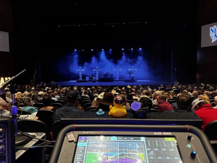 FOH engineer Daryl Johnson mixes on the Avantis Solo