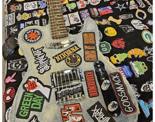 The one-of-a-kind Denim Patch Guitar by Nefarious
