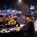 A DJ performing at the 2023 NAMM Show using MK3 DiaMons and DV12s