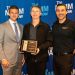 John Mlynczak, NAMM CEO and President,  Chris Neethling, President of Neutrik Americas, and Aníbal Sepúlveda, Director of Marketing, Neutrik Americas
