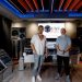 Soul Sound owner Aziz Abdo (L) and sound engineer Hosni Abu Zahra (R)