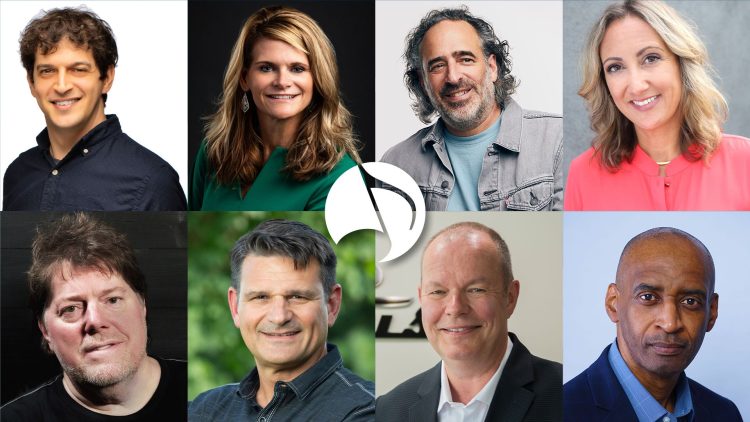 Pictured (top row, left to right): Adam Levin, Chuck Levin’s Washington Music Center; DeDe Heid, Heid Music Company; JC Curleigh, Gibson Brands; and Lana Negrete, Santa Monica Music Center (bottom row, left to right) Paul Tobias, Tobias Music, Inc.; Steve Zapf, Conn-Selmer; Roger Hart, KMC Music; and Ray Williams, Music Marketing