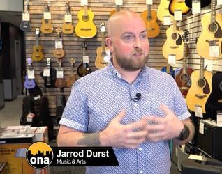 Jarrod Durst, Music & Arts District Manager, Ohio/Kentucky, shown in a local news segment, “Out N About Columbus,” on ABC6-TV in Columbus, Ohio