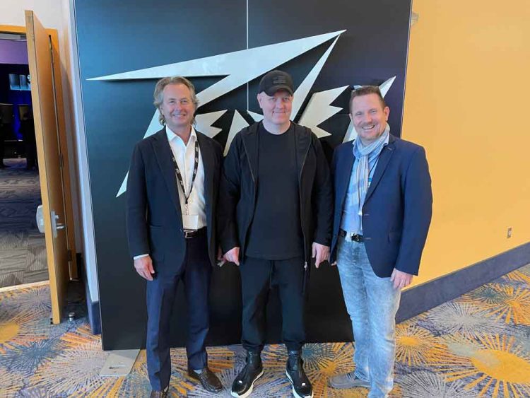Courtland Gray (COO Peavey), Alex Egri (owner The Music Shop SRL), Christoph Sesseck (Sales Manager EMEA Peavey)