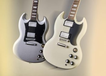 The Gibson Custom Color Series SG Standard in Silver Mist and the Gibson SG Standard ’61 in Classic White