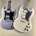 The Gibson Custom Color Series SG Standard in Silver Mist and the Gibson SG Standard ’61 in Classic White
